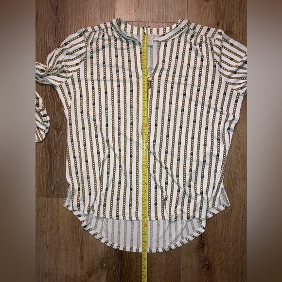 Michael Michael Kors Gold Chain Blouse 
| V-Neck |Size XL |Women’s - Picture 13 of 16
